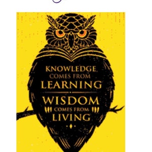 Knowledge And Wisdom Owl Cross Stitch Embroidery Needlepoint Pattern PDF Download