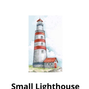 Lighthouse Seaside Coastal House Cross Stitch Embroidery Needlepoint Pattern Instant PDF Download