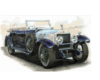 Rolls Royce Antique Car Cross Stitch Pattern (Digital Download)