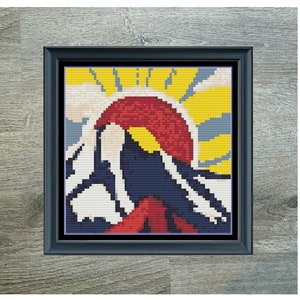Mini Colorado Mountains Cross-Stitch Pattern | Rocky Mountains Cross-Stitch Pattern | Instant Download PDF