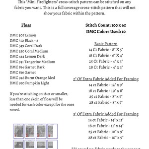 Fierfighting Pattern Mini Firefighters Cross-stitch Pattern | Firefighting | Instant PDF ...