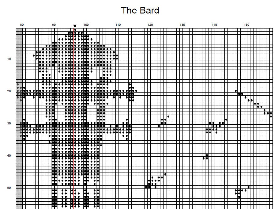 Bard Cross-stitch Pattern | Celtic Gaelic Cross-stitch | Blackwork ...