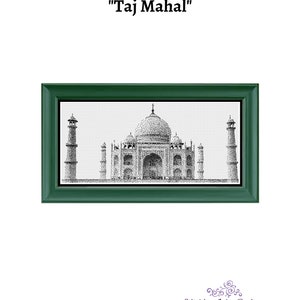 Taj Mahal India Architecture Building Cross Stitch Embroidery Needlework Digital Pattern Ready For Instant PDF Download