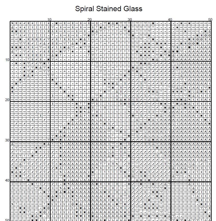 Spiral Colorful Stained Glass Full Coverage Counted Cross Stitch ...