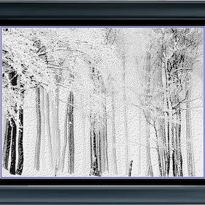 Kreuzstich-Muster: Winterwald Landschaft (PDF-Muster)