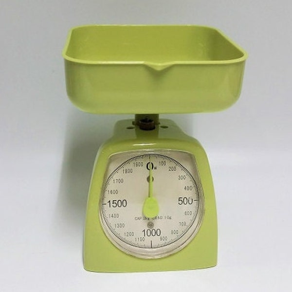 Vintage Camry Lime Green Kitchen Scales, Vintage Kitchen Scales, (#2544)