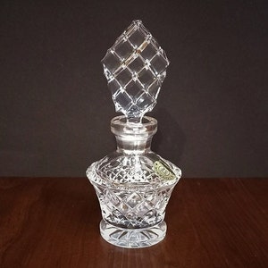 Vintage Cut Crystal Perfume Bottle 60ml, Perfume Bottle (#2454)
