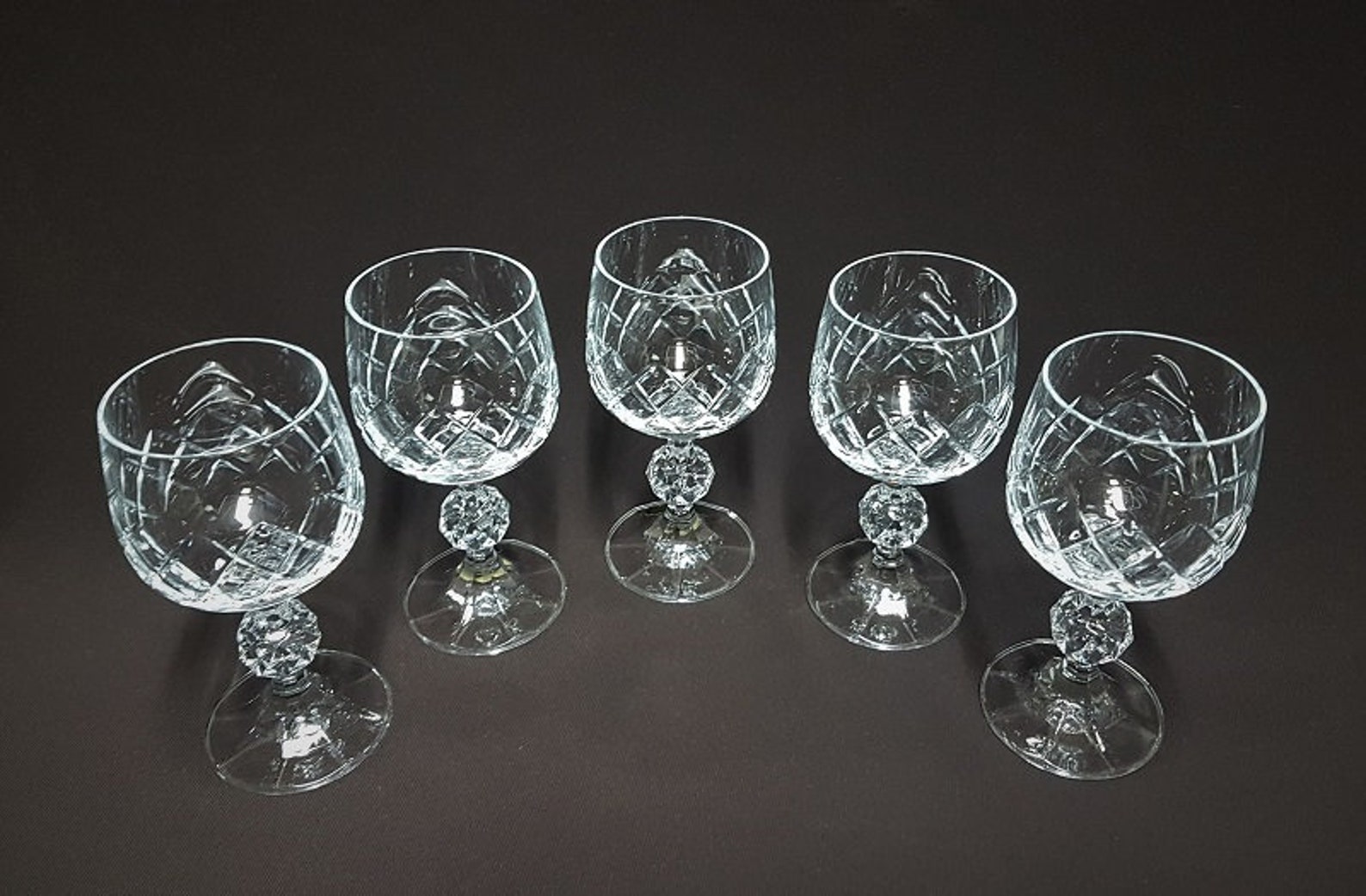 Bohemia Crystal Wine Glasses Made in Czechoslovakia Set of Etsy