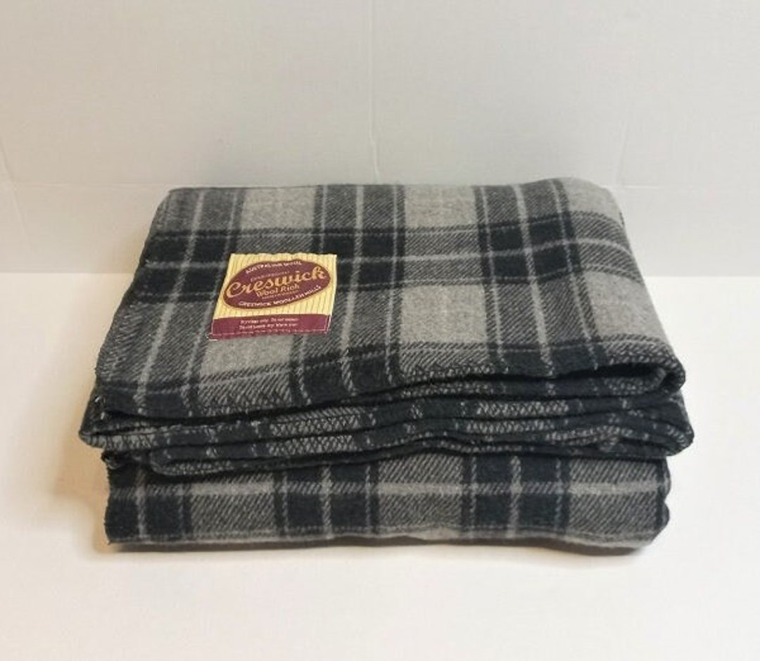 Creswick Vintage Australian Wool Blanket 232cm X 280cm Queen Etsy