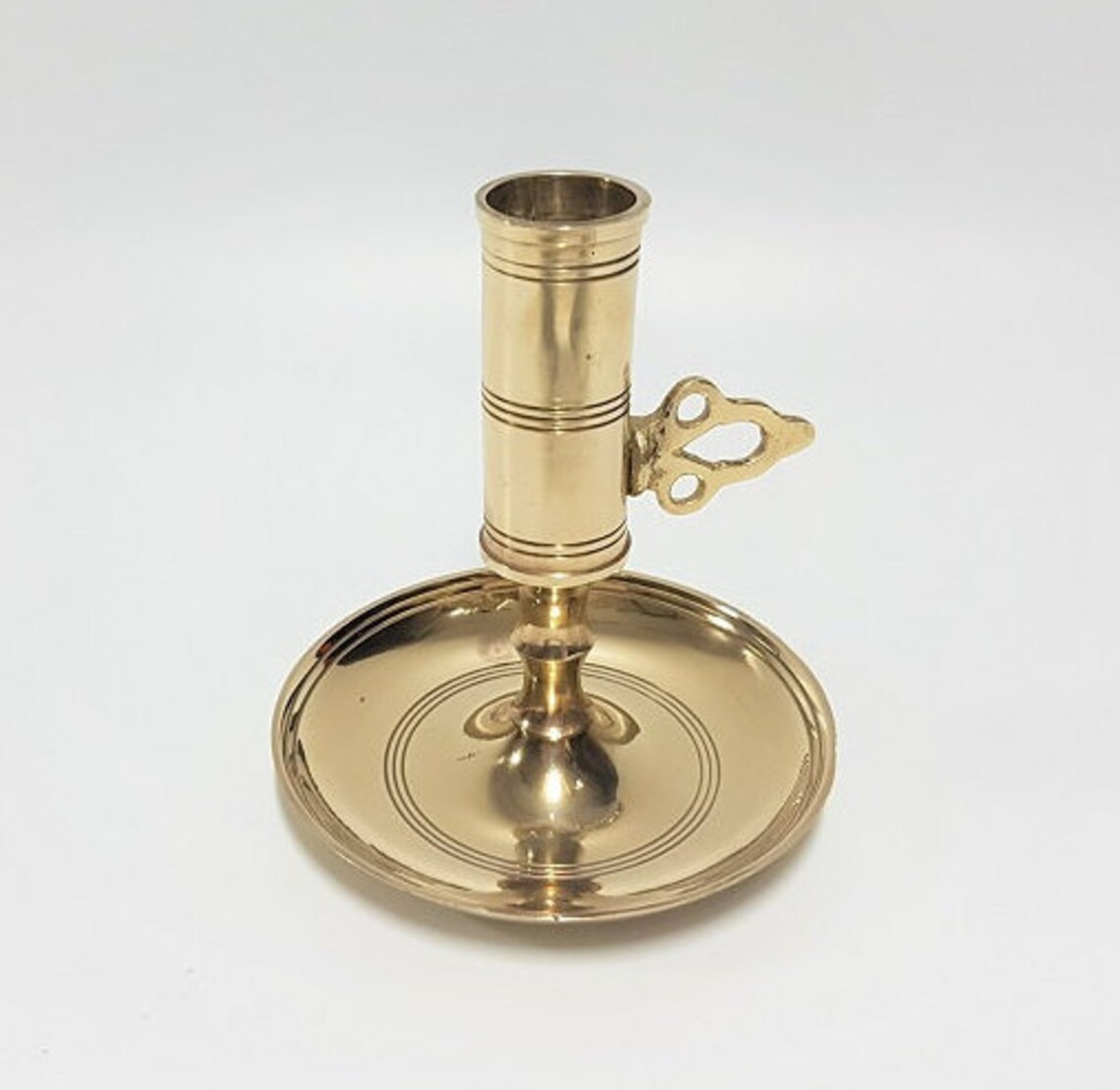 Brass Chamberstick Candle Holder with Adjustable Candle Height Etsy