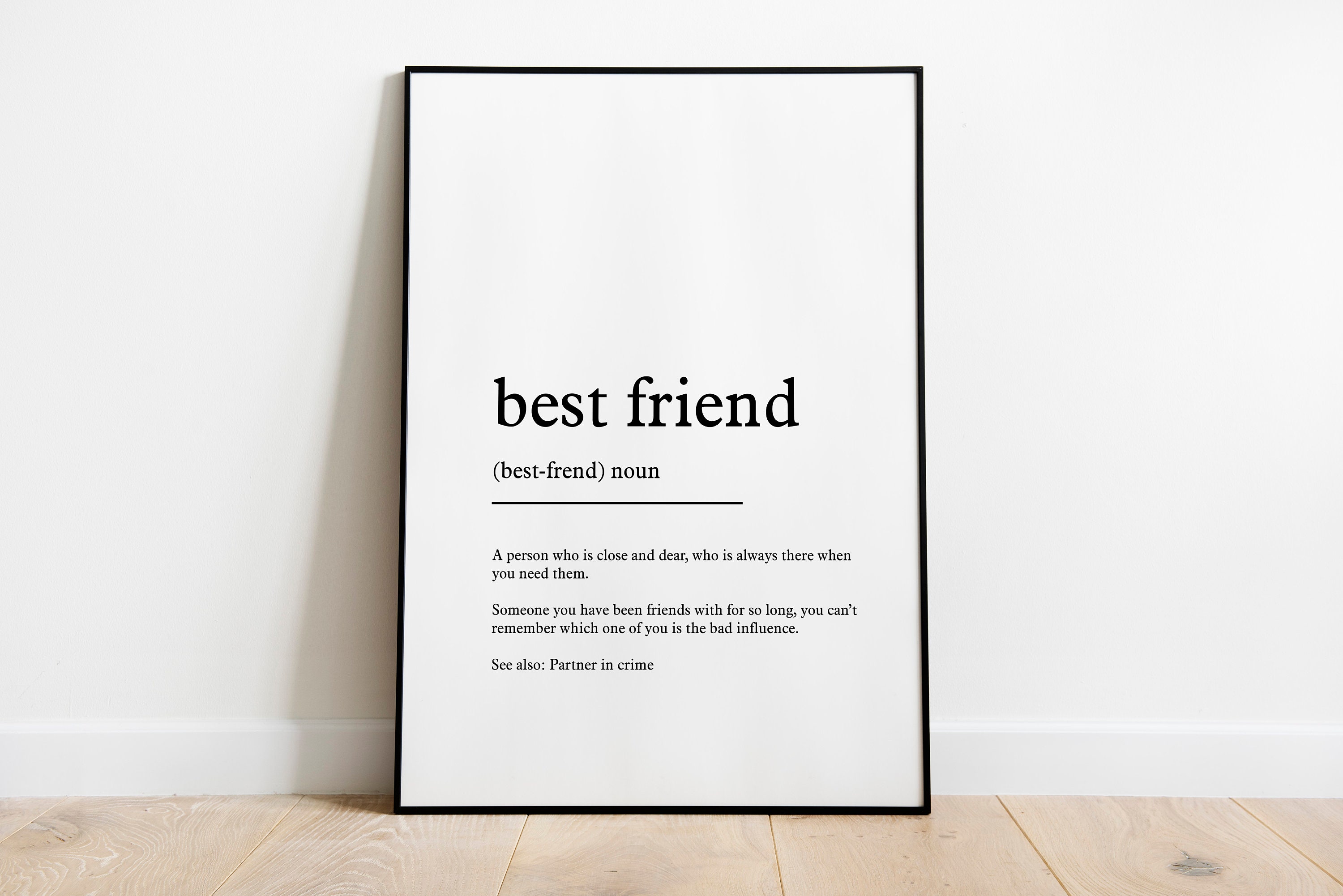 Best Friend Definition Print Noun Prints Family Prints Etsy