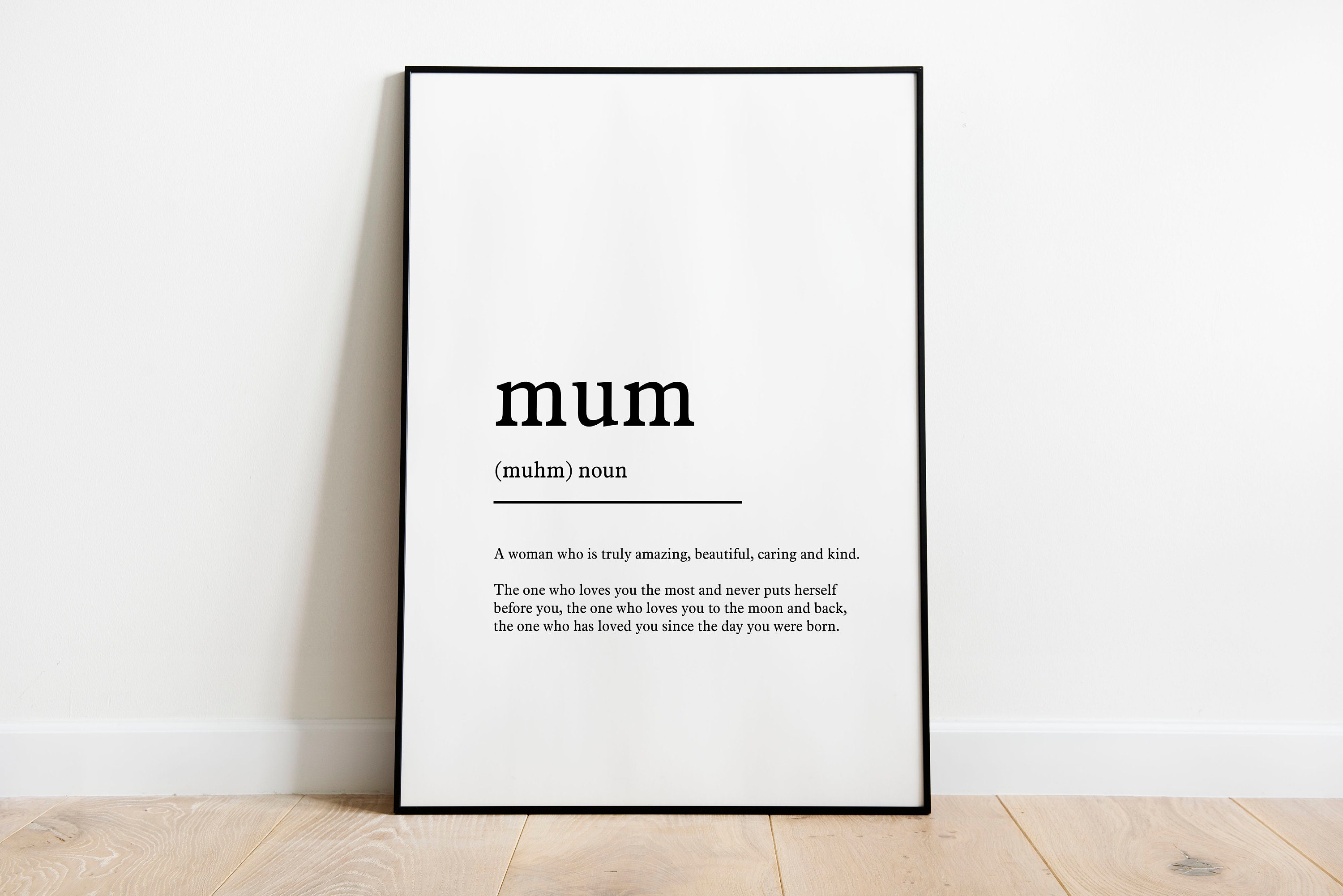 Mum Definition Print / Noun Prints / Family Prints / Gifts | Etsy UK