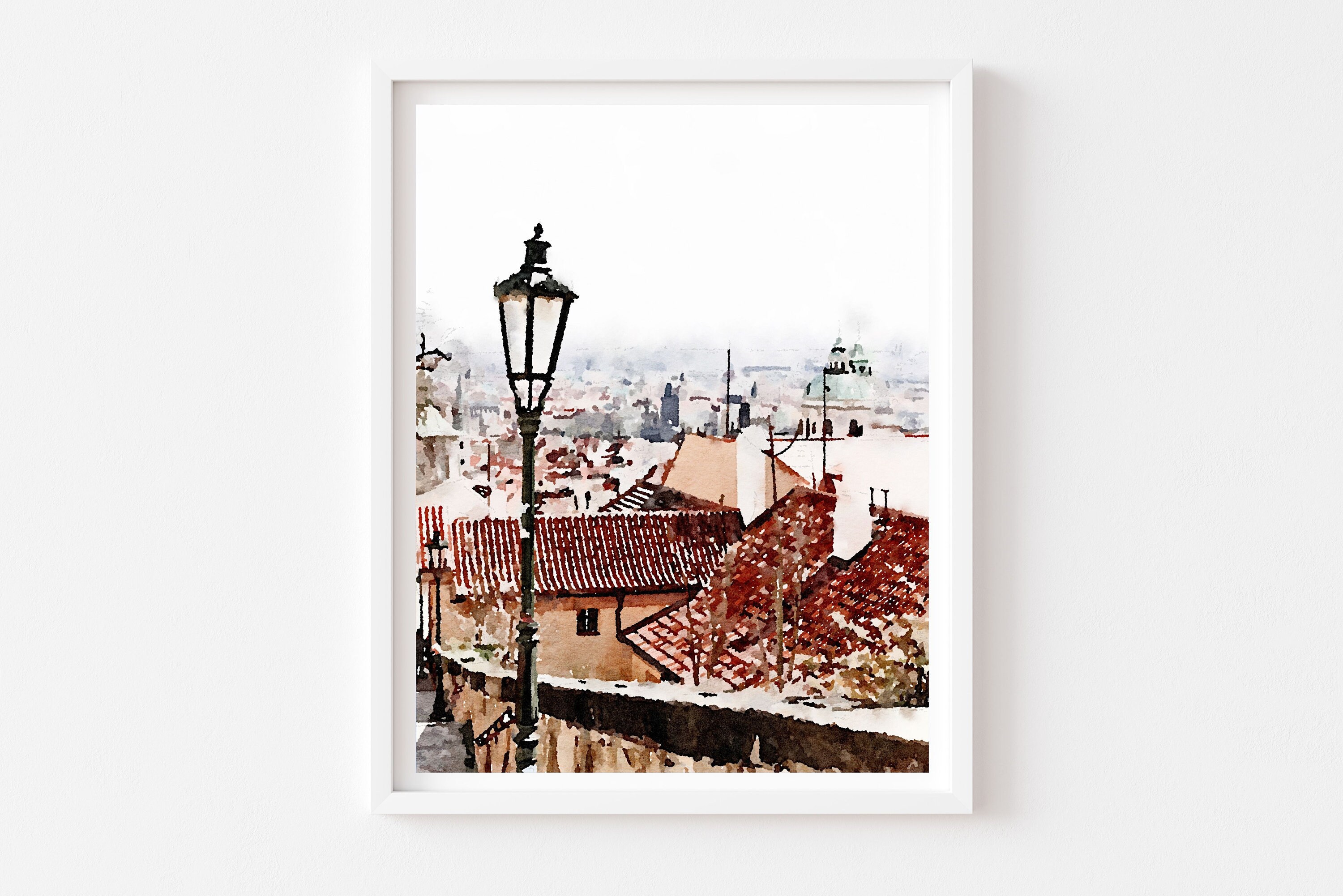 Prague Wall Art Prague painting Prague photo print Etsy