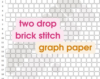 Two Drop Brick Stitch Graph Paper