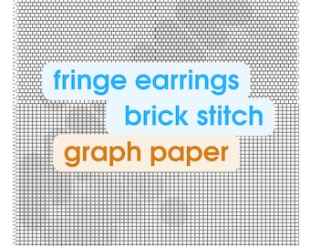 Fringe Earrings Brick Stitch Graph Paper