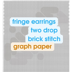 Fransen Ohrringe Zwei Tropfen Brick Stich Millimeterpapier