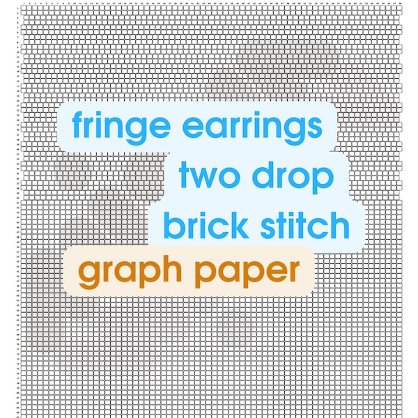 Two Drop Brick Stitch Graph Paper Etsy Two drop brick stitch graph paper etsy