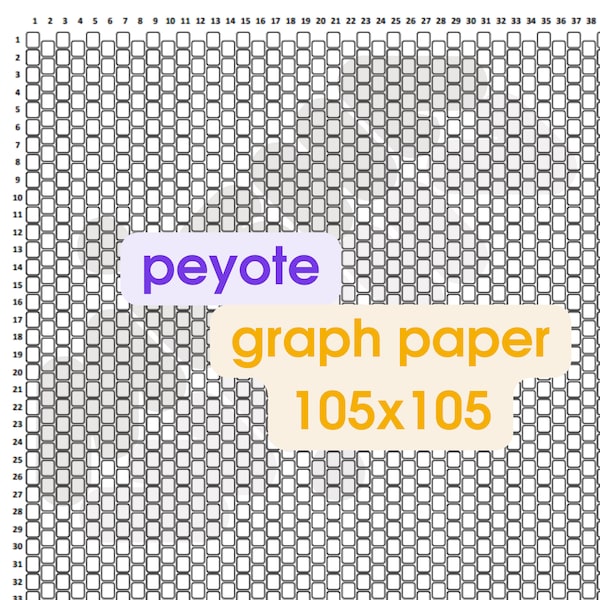 Peyote Graph Paper 105 columns