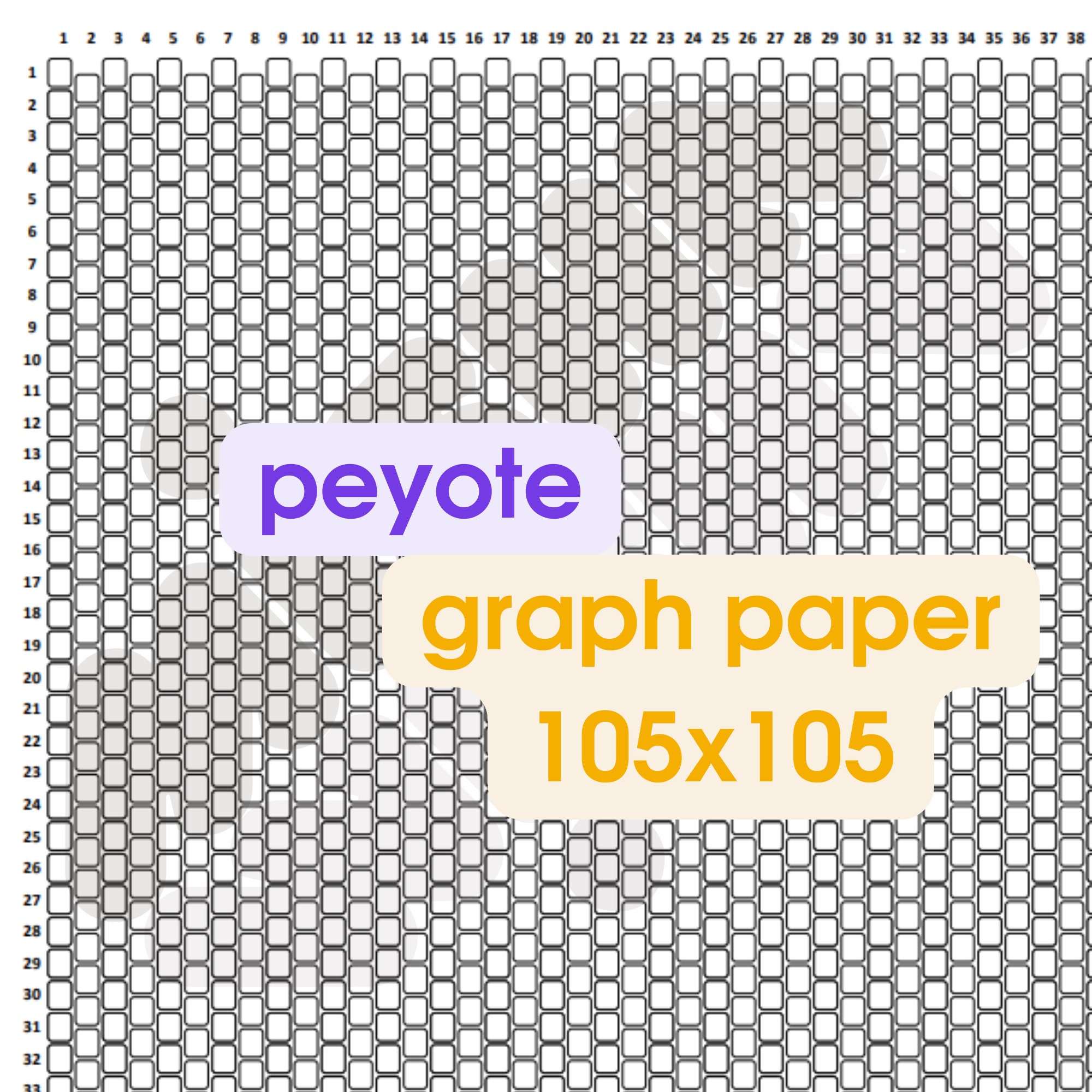 peyote-graph-paper-105-columns-etsy-canada for Free Printable Peyote Graph Paper Peyote Graph Paper 105 Columns - Etsy Canada for Free Printable Peyote Graph Paper