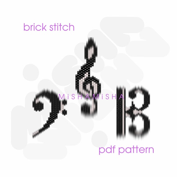 Music Clefs (treble Clef, Bass Clef, Alto Clef, Tenor Clef) Brick