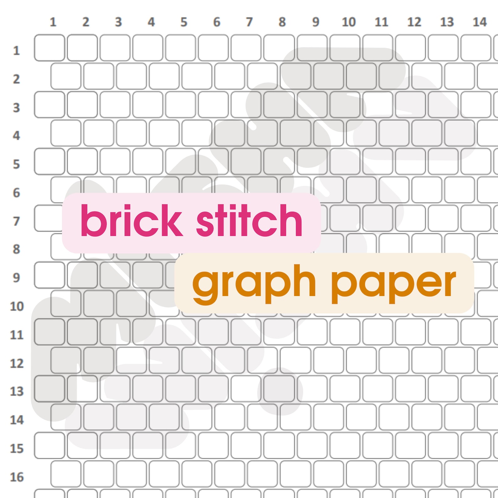 Brick Lay Graph Paper Brick Stitch Graph Paper - Etsy