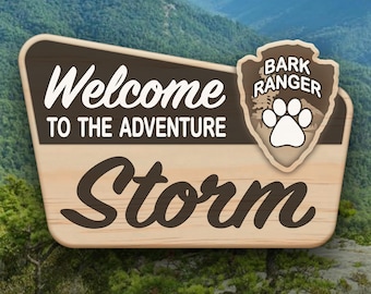 Custom Engraved Bark Ranger Sign