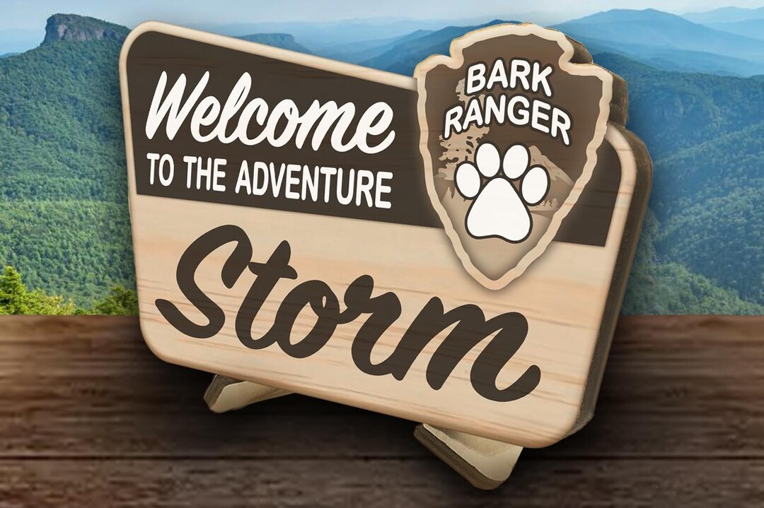 Custom Engraved Bark Ranger Sign - Etsy