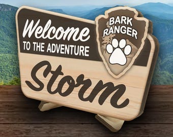 Custom Engraved Bark Ranger Sign