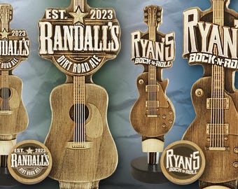 Personalized Guitar Tap Pull Handles