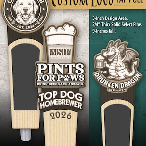 Custom Logo 9" Tap Pull Handle