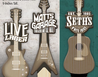 Personalized Guitar Tap Pull Handles