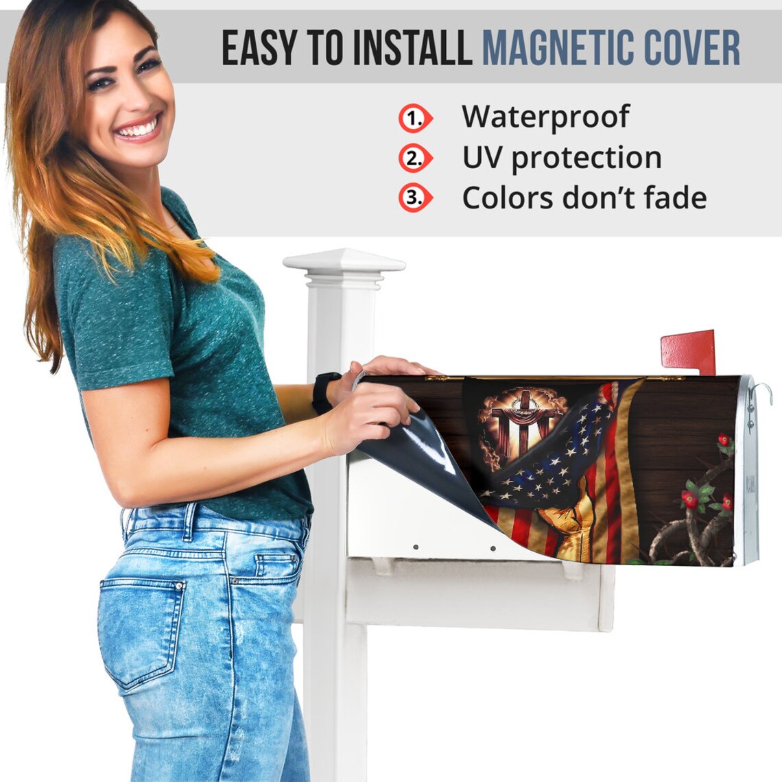 Jesus Christian Mailbox Cover Best Seller Unique Design Etsy