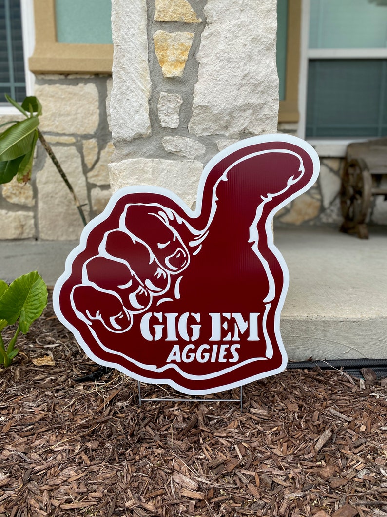 Texas A&M Yard Sign Etsy