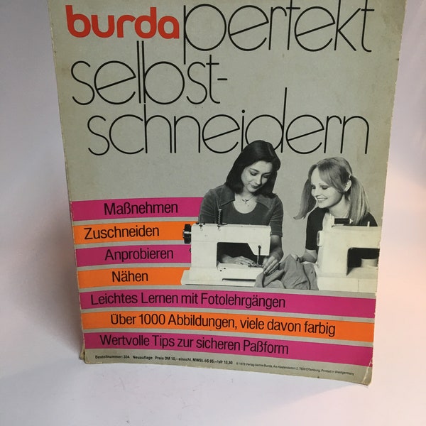 Vintage Burda Selbstschneidern 1976 - Sammlerstück Nähmagazin