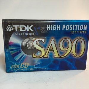 Vintage TDK SA90 Audio Kassette, 90 Minuten, Sammlerstück