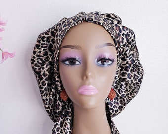 Satin Bonnet/Band Bonnet/Double Bonnet/Satin Hair Bonnet/Reversible Cap/Wellness Beauty Cap/Adult Satin Lined Bonnet/Tie Bonnet/Print Bonnet