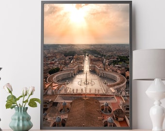 Tirage photo édition limitée - Place Saint-Pierre au Vatican -