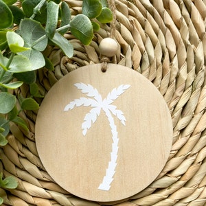 Palm Tree - Jute hanging decor - Perfect Caravan or Kombi Decor - Timber Circle - Boho