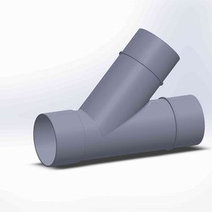 199 não. Arquivos de modelo STL de acopladores Y desiguais de tubo, conectores macho para macho para fêmea para extração de oficina