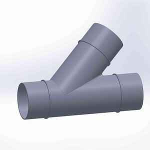 27 no. STL Model Files of Pipe Equal Y Couplers Male to Male to Male Connectors for Workshop Extract