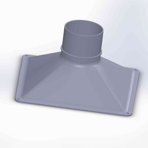 Flat Lofted Dust Port Male Straight Spigot Connection .STL File for Workshop Extract 5 no. Model Files