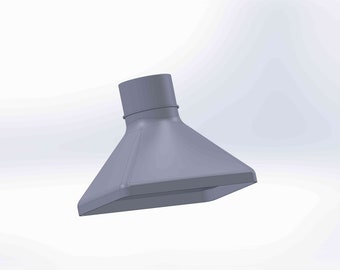 Rectangle Extract Hood Male Spigot Connection .STL File for Workshop Extract 5 no. Model Files