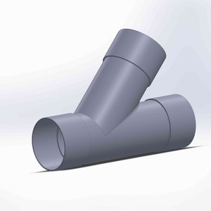 27 no. STL Model Files of Pipe Equal Y Couplers Female to Female to Female Connectors for Workshop Extract