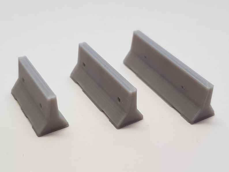 Digital STL File 1:1 scale Jacksonville Mall Concrete Import Road Barriers for Rail Model