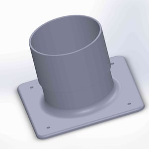 Flat Dust Port Straight Female Socket Connection .STL File for Workshop Extract 5 no. Model Files