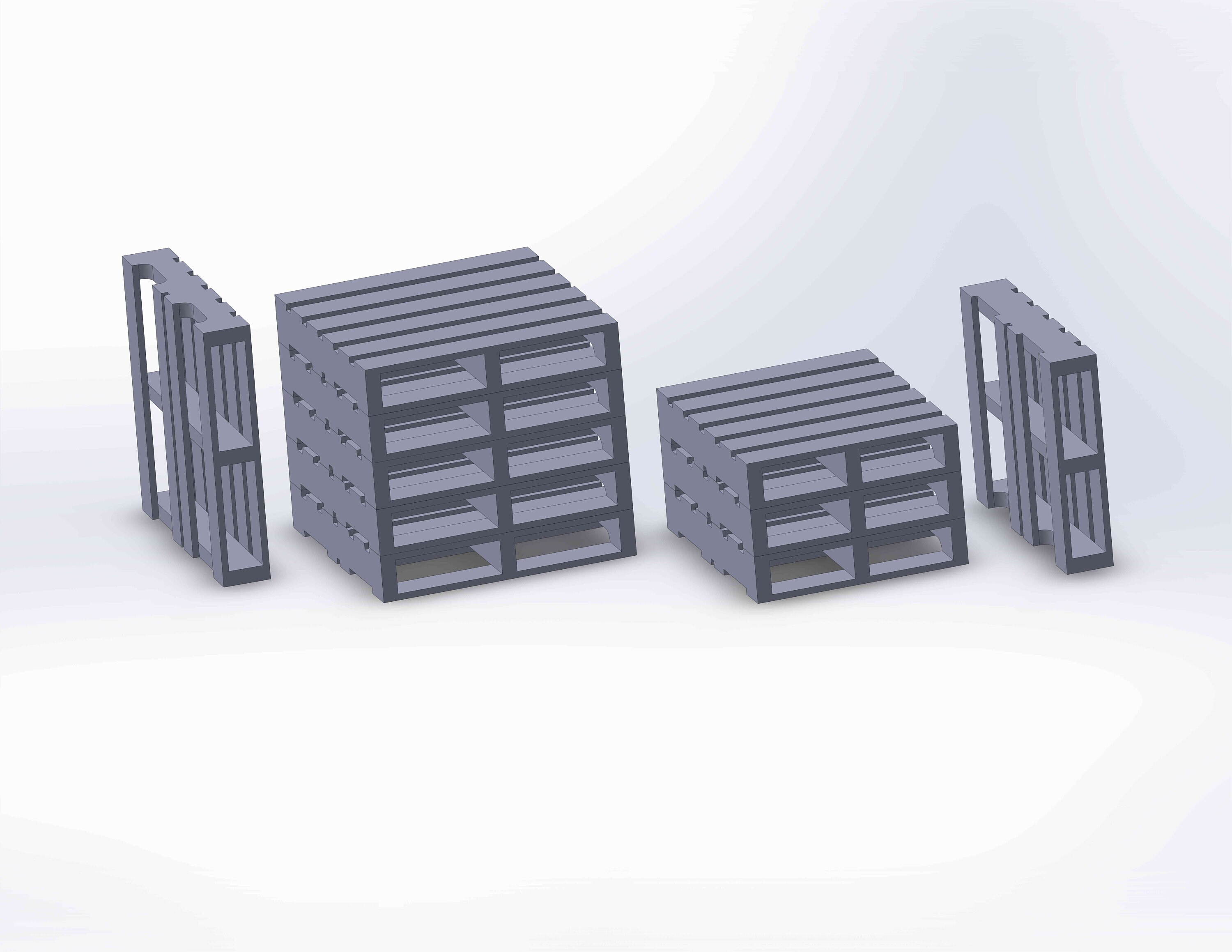 Digital STL File 1:1 Scale Euro Pallets Wooden Pallet for Model Railway ...