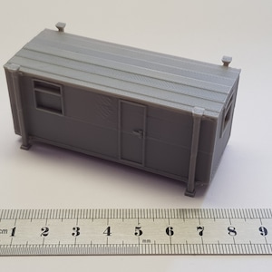 3D Printed OO scale Site PortaCabin for Model Railway image 1