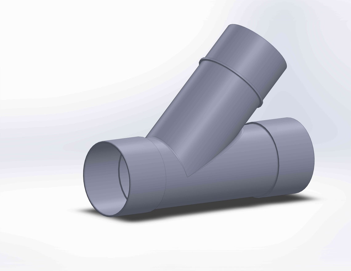 27 No. STL Model Files of Pipe Equal Y Couplers Female to Male to