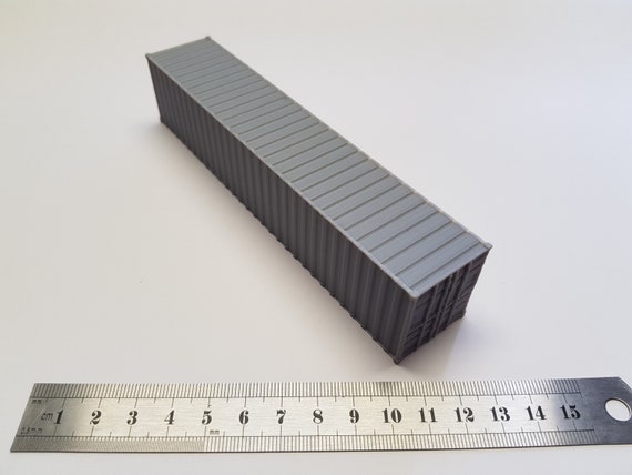 2 NEW Z Scale 1:220 ALL COLORS AVAILABLE! 40' Shipping Containers GRAY 
