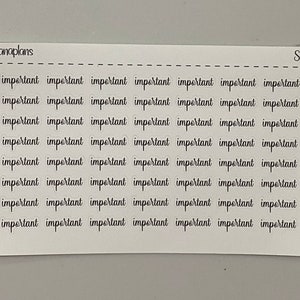 Important Script Stickers